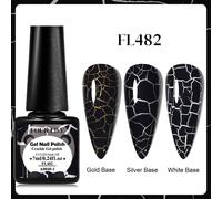 Quatre Lily 7ml Crackle Gel Vernis À Ongles Hybride Naturel Sec Bricolage Nail Art Cracking Gel Vernis Semi Permanent Tremper Vernis Design.A0040-1.