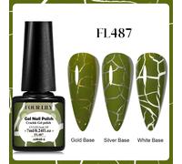 Quatre Lily 7ml Crackle Gel Vernis À Ongles Hybride Naturel Sec Bricolage Nail Art Cracking Gel Vernis Semi Permanent Tremper Vernis Design.A0040-6.