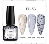 Quatre Lily 7ml Crackle Gel Vernis À Ongles Hybride Naturel Sec Bricolage Nail Art Cracking Gel Vernis Semi Permanent Tremper Vernis Design.A0040-2.