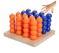 Quatre matchs en Rang, Un Jeu de société de stratégie en Bois 3D Connect Portable pour Adultes et - Jouet pour Le Cerveau éducatif pour la soirée de Jeu en Famille, Les activités