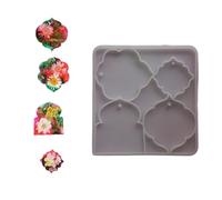 Quatre moules en silicone pour pendentifs floraux différents pour accessoires de fabrication de bijoux professionnels