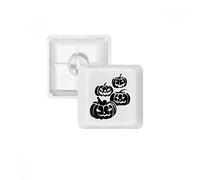 Quatre Noir citrouilles d'halloween PBT Keycaps pour Clavier Mécanique Blanc OEM sans Marquage d'impression R2 Multicolore