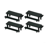 Quatre petits bancs pour maison de poupée offrant une apparence réaliste et une intégration homogène dans les mondes (vert foncé)