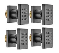 Quatre Pommes de Douche murales réglables, Buses en Laiton Massif, Corps carré de 5 cm, Finition Grise, Accessoires de Douche Haut de Gamme pour Une expérience Spa.