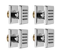 Quatre Pommes de Douche réglables, des Pommes de Douche murales en Laiton Massif et des Jets latéraux carrés de 5 cm offrent Une expérience Digne d'un Spa.