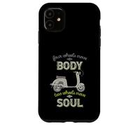 Quatre Roues Move The Body Two Wheels Move Soul Scooter Rider Coque pour iPhone 11
