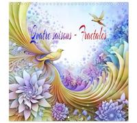 Quatre saisons - Fractales (Calendrier mural carré 2026 30x30 cm) Calendrier double avec une page pour vos prises de notes: Art fractal