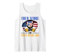 Quatre score et 7 bières il y a 4 juillet Funny Lincoln Débardeur