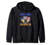 Quatre score et 7 bières il y a 4 juillet Funny Lincoln Sweat à Capuche