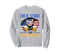 Quatre score et 7 bières il y a 4 juillet Funny Lincoln Sweatshirt