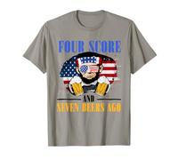 Quatre score et 7 bières il y a 4 juillet Funny Lincoln T-Shirt
