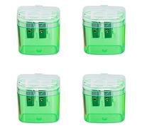 Quatre taille-crayons compacts à double trou sont adaptés pour les enfants, les adultes, les étudiants, les écoles, les classes et les familles (B, 4 cm)