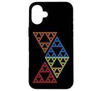 Quatre Triangles Sierpinski géométrie fractale mathématiques Formes Manie Coque pour iPhone 16 Plus