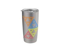 Quatre triangles Sierpinski géométrie fractale mathématiques formes manie Gobelet isotherme en acier inoxydable double paroi