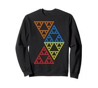 Quatre Triangles Sierpinski géométrie fractale mathématiques Formes Manie Sweatshirt