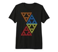 Quatre Triangles Sierpinski géométrie fractale mathématiques Formes Manie T-Shirt Haut de Gamme