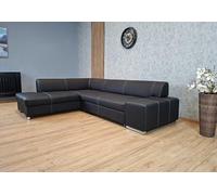 Quattro Meble Canapé d'angle London II en cuir de vachette fabriqué à partir de l'un des cuir les plus solides et les plus durables au monde (200 x 275 cm, coin gauche)