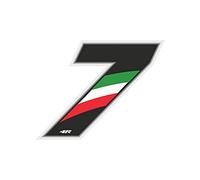 Quattroerre 13217 Nombre de Course 7 Moyen, Drapeau Italien, 6,5 x 7,5 cm, Vert, Blanc, Rouge