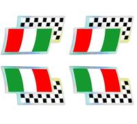Quattroerre 14108 Sticker Autocollant 3D Drapeau Italie Échecs (Lot de 2)
