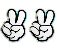 Quattroerre 14162 Sticker 3D Salutation Moto (Lot de 2)