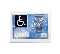 Quattroerre 1609 Carte de Stationnement pour Handicapé, Bleu