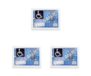 Quattroerre 1609 Carte de Stationnement pour Handicapé (Lot de 3) bleu