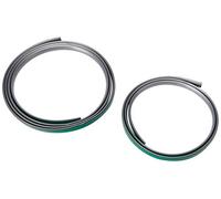 Quattroerre 19983 Profil Antérieur + Postérieur pour Voiture avec Le 3M APT Double adhésif, Gris Argenté