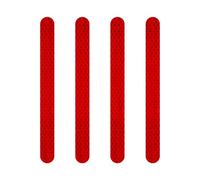 Quattroerre 4081 adhésif réfléchissant vélo Diamond Refractive Band, Rouge, Set de 4