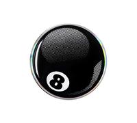 Quattroerre Adhésif 3D Boule de Billard 8, Schwarz