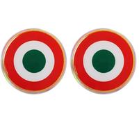 Quattroerre Adhésif 3D Cocarde Italie, 48 mm, Tricolore (Lot de 2)