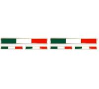 Quattroerre Adhésif 3D Italie Drapeaux, Lot de 6