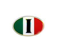 Quattroerre Adhésif 3D Italie Oval"I", Green, White, Red