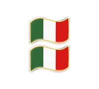 Quattroerre Adhésif 3D Vague Drapeau Italie, Lot de 2