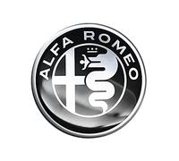 Quattroerre Autocollant 3D Alfa Romeo Logo, Blanc et Noir, 40 mm