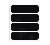 Quattroerre Kit Adhésifs Réfractifs pour Casque Moto, Noir, Lot de 4