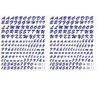 Quattroerre Kit Lettres Adhésives, Bleu (Lot de 2)