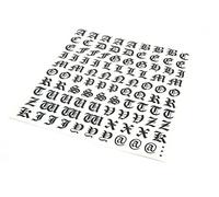 Quattroerre Kit Lettres Adhésives Gothique, Noir