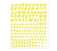 Quattroerre Kit Lettres Adhésives, Jaune Fluo