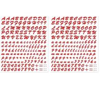 Quattroerre Kit Lettres Adhésives, Rouge (Lot de 2)