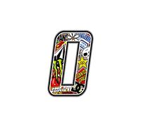 Quattroerre Nombre de Course 0 Sticker Bomb, Fin, 10 x 7,5