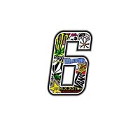 Quattroerre Nombre de Course 6 Sticker Bomb, Fin, 10 x 7,5