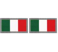 Quattroerre Pièce Adhésive Italie Drapeau (Lot de 2)