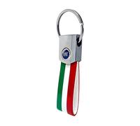 Quattroerre Porte-clés Fiat Italy, logo bleu vintage officiel