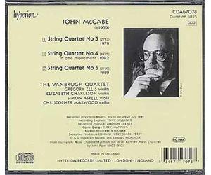 Quatuor À Cordes Nos. 3, 4 & 5 Quatuor Vanbrugh