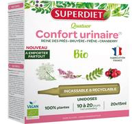 Super Diet Quatuor Confort Urinaire Bio – Reine-des-prés, Bruyère, Frêne, Cranberry – 20 unidoses