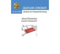 Quatuor Coronati Jahrbuch Für Freimaurerforschung Nr. 62/2024