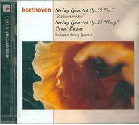 Quatuor de Budapest - Beethoven : Quatuors à cordes Op. 59 Razumovsky n° 3 - Op. 74 les Harpes - Op. 133 Grande Fugue