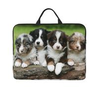 Quatuor de Petits Chiots bergers australiens,Housse pour Ordinateur Portable 14 Pouces, Sacoche pour Ordinateur Portable, Mallette avec poignée