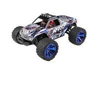 Quavva 144018 1:14 4WD RC Monster, 35 km/h, essieu d'entraînement central, suspension indépendante, moteur magnétique puissant 390°, 2,4 G 80 m 7,4 V 1500 mAh, LED haute luminosité, toutes saisons