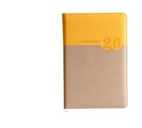 Quavva Agenda journalier 2026, format A5, une page par jour, couverture en cuir synthétique, carnet non daté pour la gestion du temps et la productivité, papier épais, bon cadeau d'anniversaire (jaune